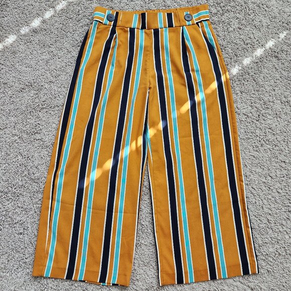 ZARA striped wide-leg culottes with button details - Picture 3 of 8